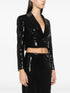 sequinned cropped blazer